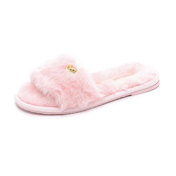 michael kors pink slippers